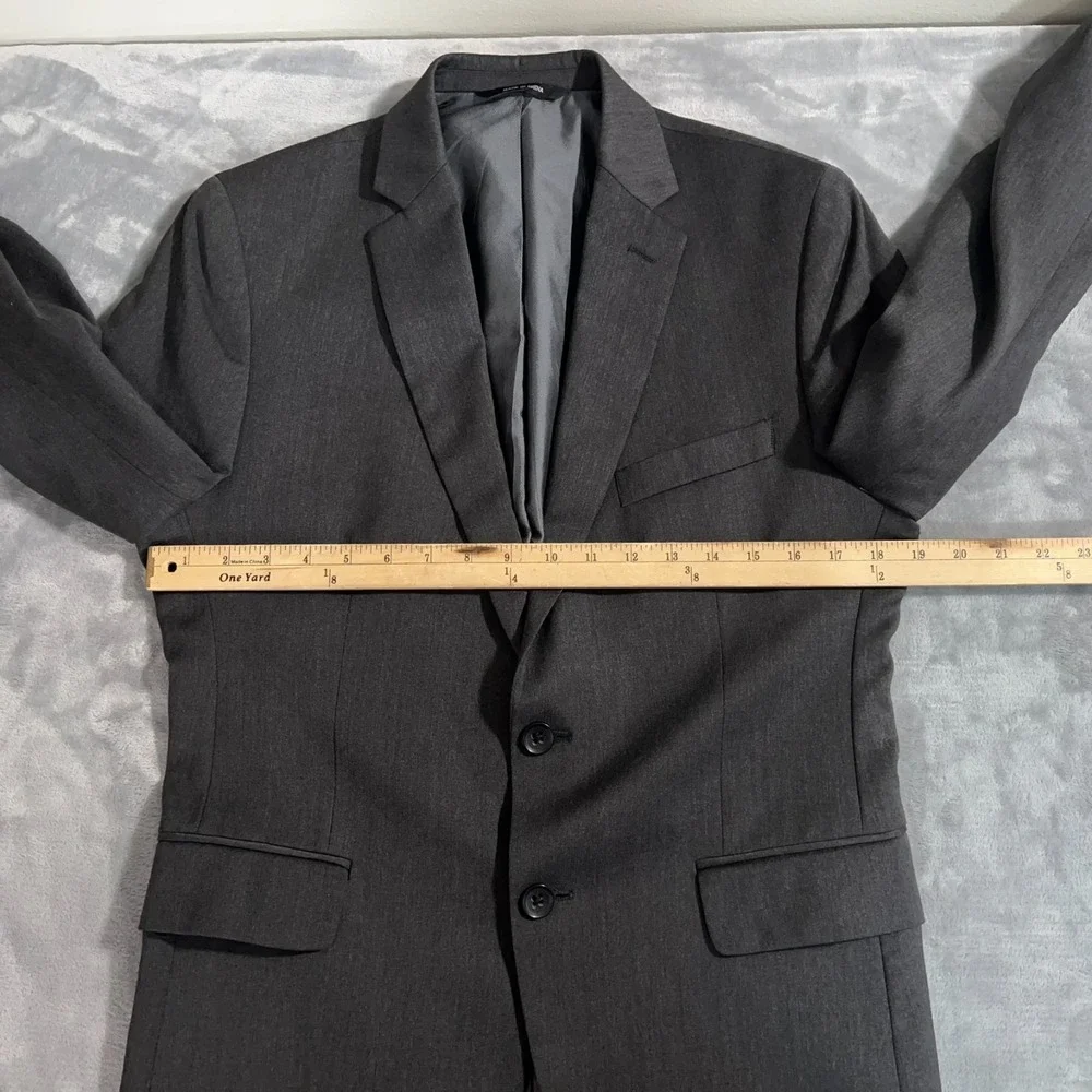 Banana Republic Suit Jacket Mens 38S Short Gray Blazer Wool Tailored Lanificio